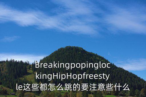 BreakingpopinglockingHipHopfreestyle这些都怎么跳的要注意些什么
