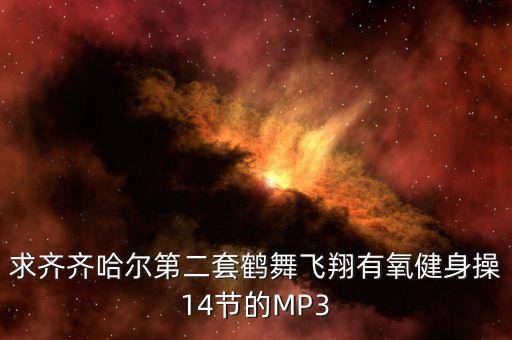 求齐齐哈尔第二套鹤舞飞翔有氧健身操14节的MP3