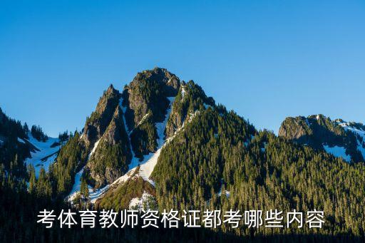 考体育教师资格证都考哪些内容