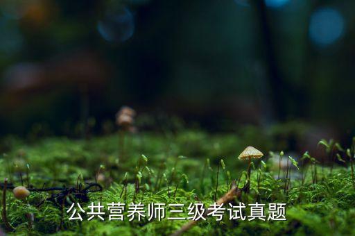 公共营养师三级考试真题