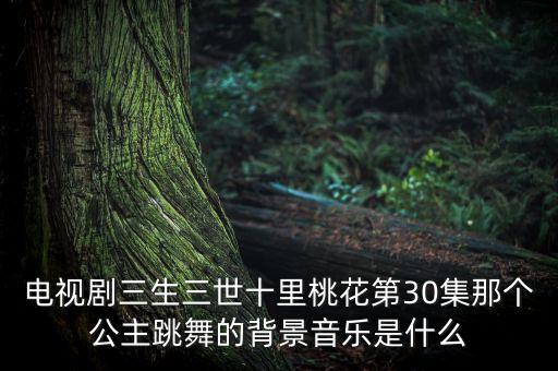 电视剧三生三世十里桃花第30集那个公主跳舞的背景音乐是什么