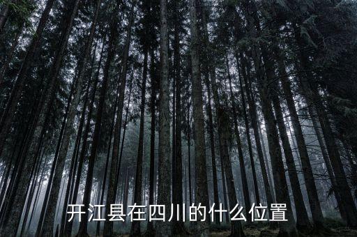 开江县在四川的什么位置