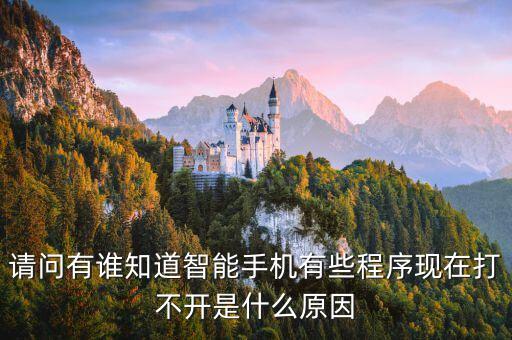 请问有谁知道智能手机有些程序现在打不开是什么原因