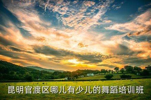 昆明官渡区哪儿有少儿的舞蹈培训班