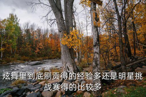 炫舞里到底刷贡得的经验多还是明星挑战赛得的比较多