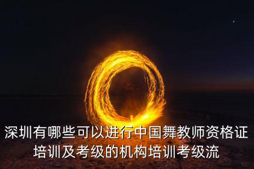 深圳有哪些可以进行中国舞教师资格证培训及考级的机构培训考级流