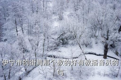 伊宁市的街舞那个教的好有教播音员的吗