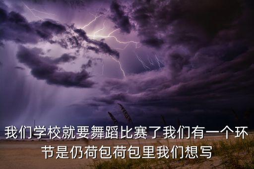 我们学校就要舞蹈比赛了我们有一个环节是仍荷包荷包里我们想写