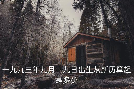 一九九三年九月十九日出生从新历算起是多少