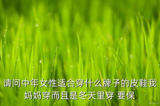 请问中年女性适合穿什么牌子的皮鞋我妈妈穿而且是冬天里穿 要保