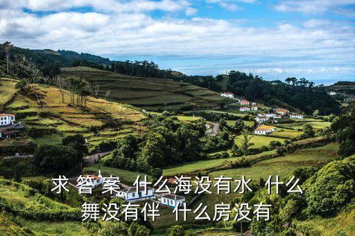 求 答 案  什么海没有水  什么舞没有伴  什么房没有