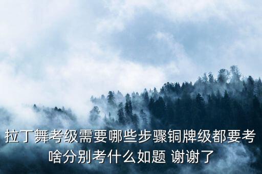 拉丁舞考级需要哪些步骤铜牌级都要考啥分别考什么如题 谢谢了