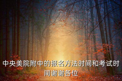 中央美院附中的报名方法时间和考试时间谢谢各位