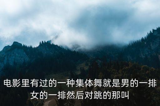 电影里有过的一种集体舞就是男的一排女的一排然后对跳的那叫