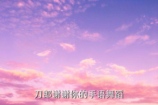 刀郎谢谢你的手语舞蹈