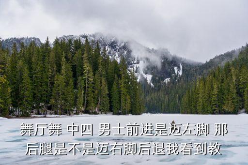 舞厅舞 中四 男士前进是迈左脚 那后腿是不是迈右脚后退我看到教