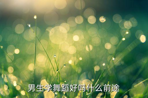 男生学舞蹈有出路吗，男生学领舞有没前途啊
