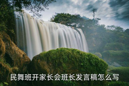 民舞班开家长会班长发言稿怎么写