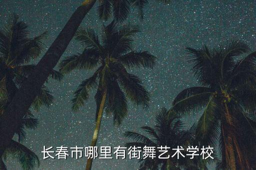 长春市哪里有街舞艺术学校
