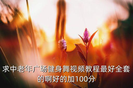 求中老年广场健身舞视频教程最好全套的啊好的加100分