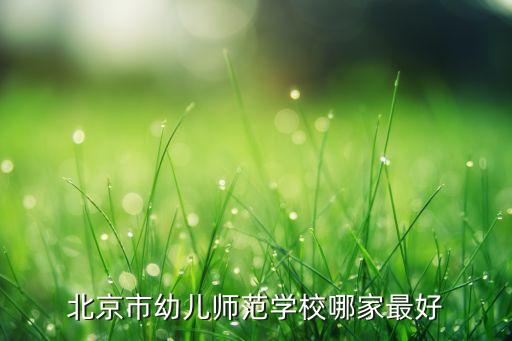 北京市幼儿师范学校哪家最好