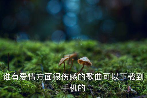 谁有爱情方面很伤感的歌曲可以下载到手机的