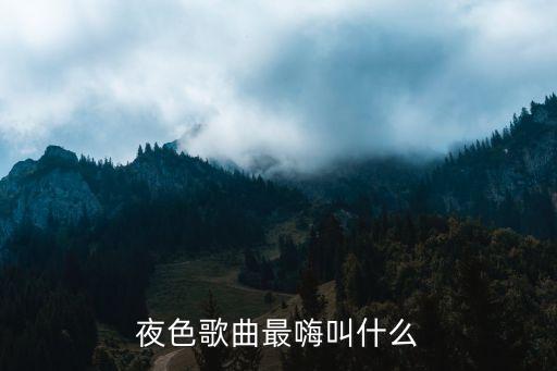 夜色歌曲最嗨叫什么