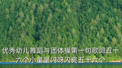 优秀幼儿舞蹈与团体操第一句歌词五十六个小星星闪呀闪亮五十六个