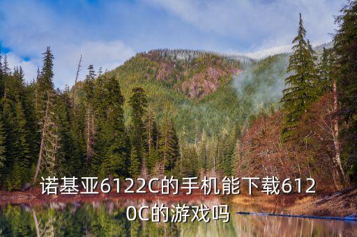 诺基亚6122C的手机能下载6120C的游戏吗