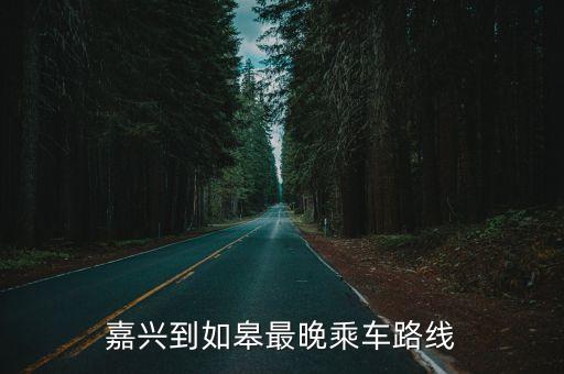 嘉兴到如皋最晚乘车路线