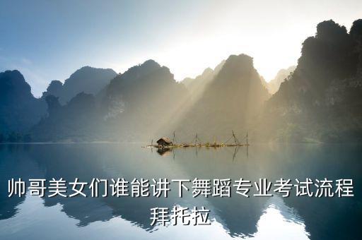 帅哥美女们谁能讲下舞蹈专业考试流程拜托拉