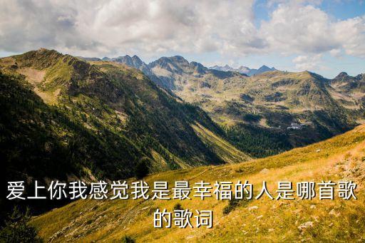 爱上你我感觉我是最幸福的人是哪首歌的歌词