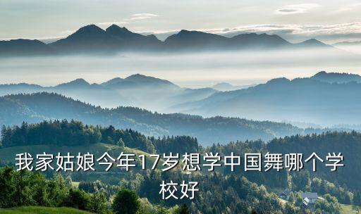 我家姑娘今年17岁想学中国舞哪个学校好