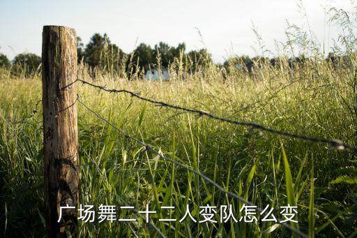 广场舞二十二人变队怎么变