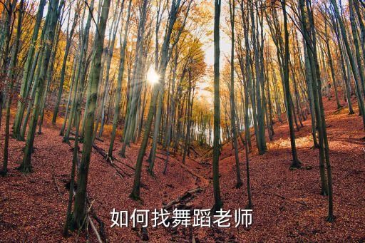 如何找舞蹈老师