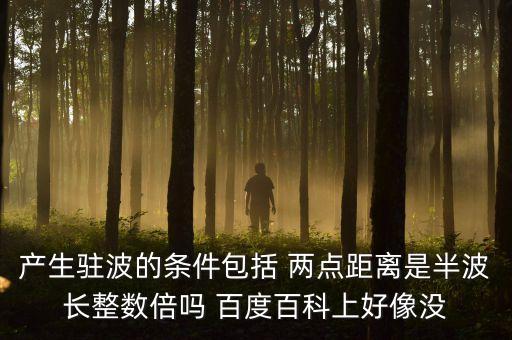 产生驻波的条件包括 两点距离是半波长整数倍吗 百度百科上好像没