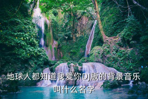 地球人都知道我爱你DJ版的背景音乐叫什么名字