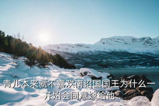 青儿本来就不喜欢南诏国国王为什么一开始会同意嫁给他