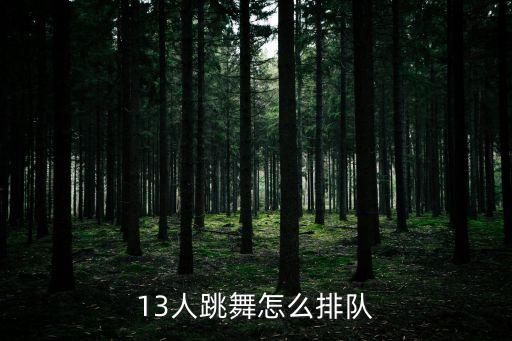 13人跳舞怎么排队