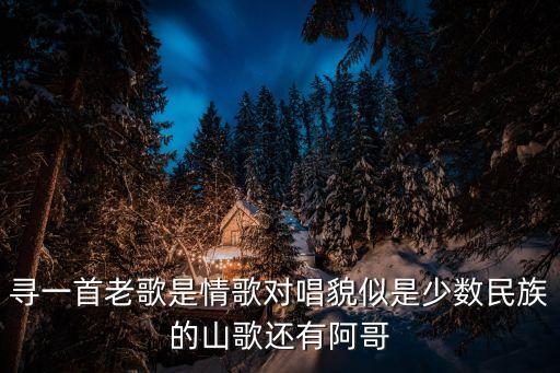 寻一首老歌是情歌对唱貌似是少数民族的山歌还有阿哥