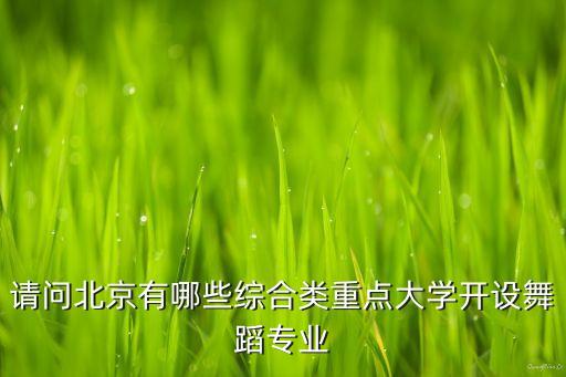 请问北京有哪些综合类重点大学开设舞蹈专业