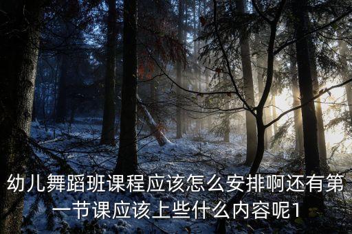 舞蹈班第一节课上什么意思，第一节舞蹈课怎么上