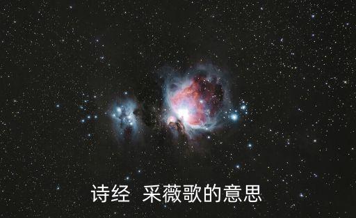 诗经  采薇歌的意思