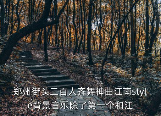 郑州街头二百人齐舞神曲江南style背景音乐除了第一个和江