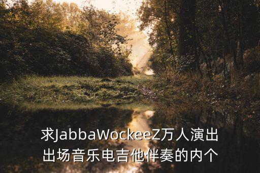 求JabbaWockeeZ万人演出出场音乐电吉他伴奏的内个