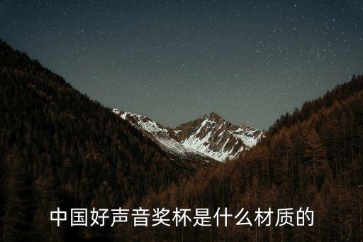 中国好声音奖杯是什么材质的