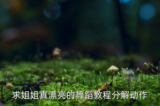 我怎么这么好看舞蹈分解动作，求姐姐真漂亮的舞蹈教程分解动作