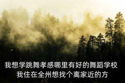 孝感市成人舞蹈学校，我想学跳舞孝感哪里有好的舞蹈学校 我住在全州想找个离家近的方