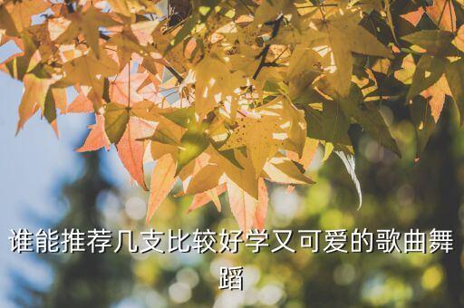 谁能推荐几支比较好学又可爱的歌曲舞蹈
