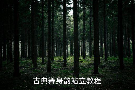 古典舞身韵站立教程